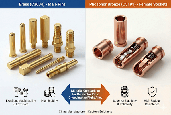 Brass vs. Phosphor Bronze- Connector Pins Material Guide