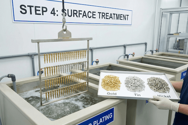 Custom Brass Pins & Sockets Surface Treatment